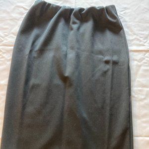 Black Pencil Skirt with Back Slit